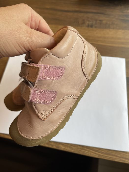 Pantofi Bundgaard piele, barefoot, roz, marimea 24