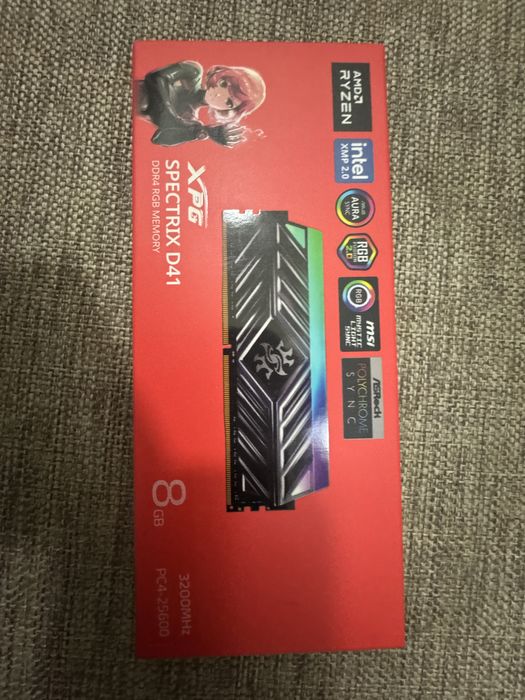 Новая ОЗУ 8gb DDR4 3200 XPG Spectrix D41 ARGB