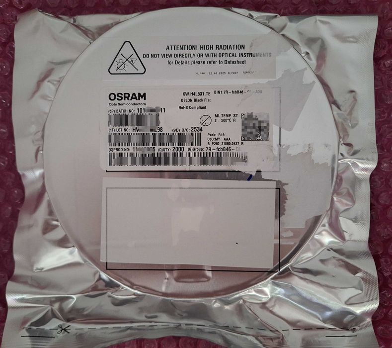 OSRAM OSLON Black Flat KW H4L531.TE-7R – 2.000 LED-uri – DC 2534 – NOI & SIGILATE – GREU DE GĂSIT