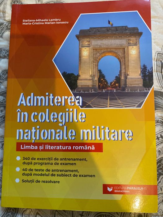 cărți pentru admiterea în liceele militare română și matematică.