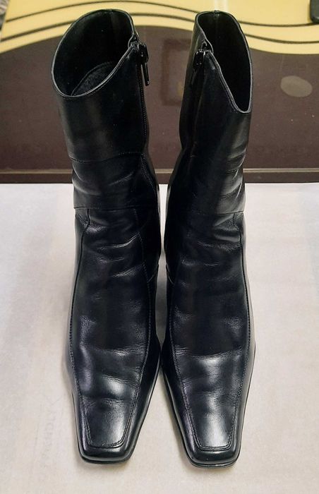 Cizme damă scurte, din piele naturală