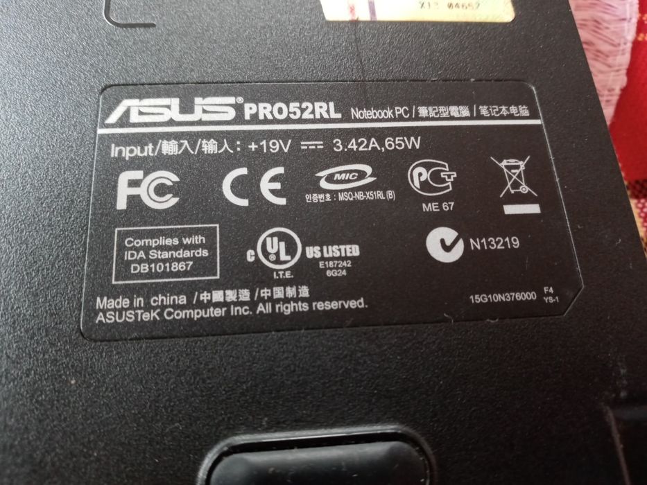 Asus Notebook PRO52RL