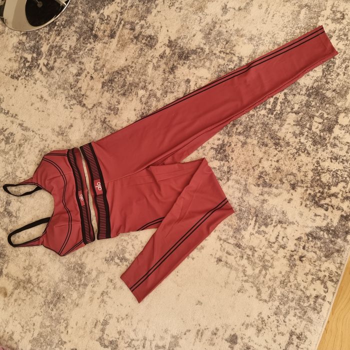 ALO Yoga – set sport 2 piese, burgundy