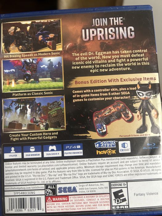 Sonic Forces Ps4 диск