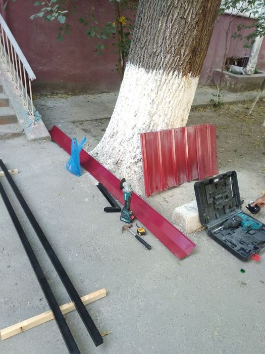 Установка козырьков