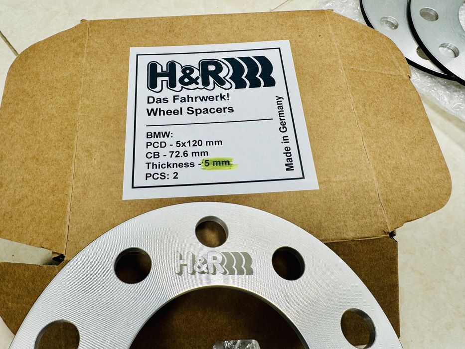 Дистанционни фланци H&R за BMW 5х120 мм.