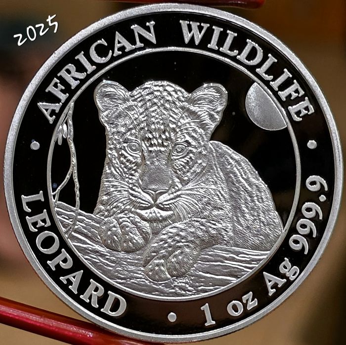 Somalia Elefantul si Leopardul 2011-2025 monede lingou argint 999