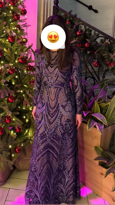 Платье вечернее темно синее