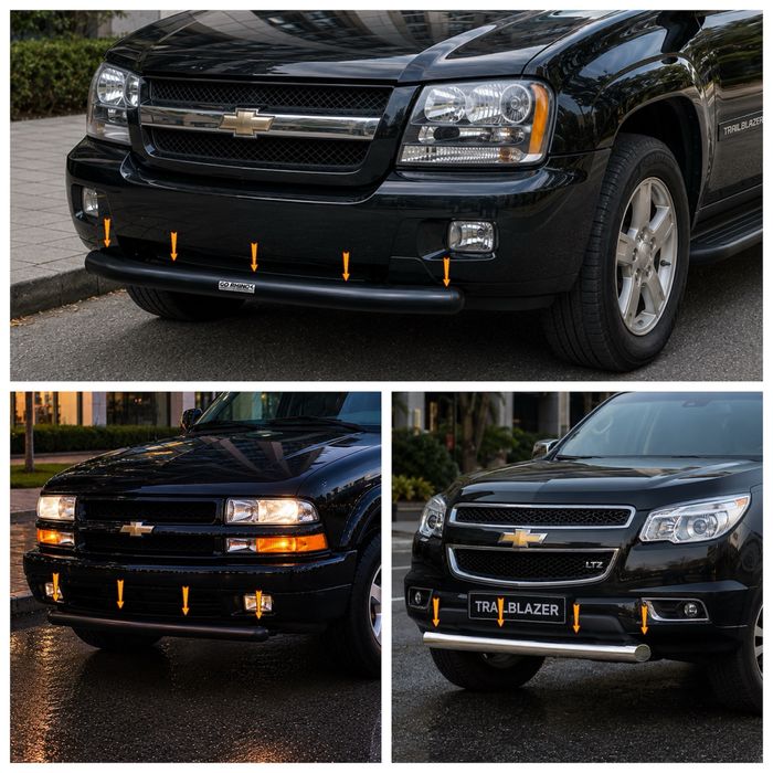 Защита бампера на Chevrolet Trailblazer 1 и 2 Blazer