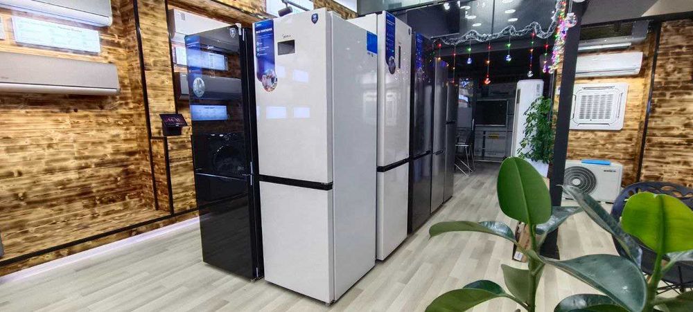 Холодильник Midea модель MDRB470MIE34T (бежевый) на 320 литров