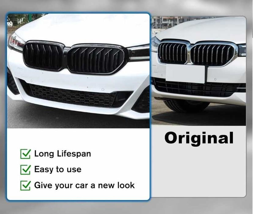 Двойни Бъбреци Решетки За BMW 5 SERIES G30 G31 LCI БМВ 5-та Серия Facelift BMW G30 G31 G38 2020г.-2023г. Черен Гланц Лак