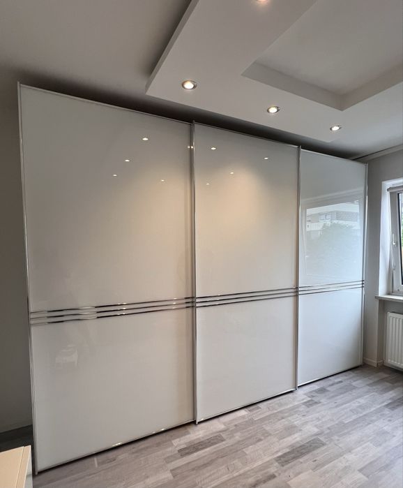 Dressing/Dulap 335/240/65 cm 3 usi culisante sticla alba XXXLutz