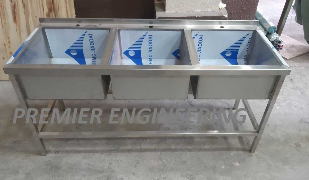 Ванна 3-х секционная для мойки нержавейка