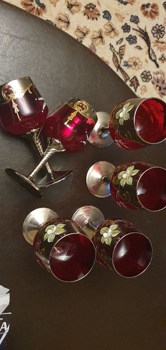 Set pahare vin din sticla de Murano