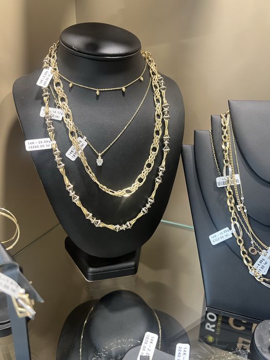 Bijuterii aur 14k 18k 585 750 lant bratara cercei  inel dama, barbat colier