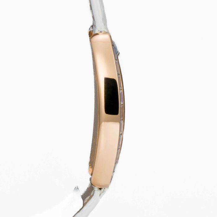 Franck Muller Cintree Curvex 18K Rose Gold Baguette Diamond 1752 QZ D BAG5N