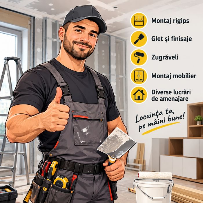 MONTAJ mobila ,Rigips, Finisaje interioare