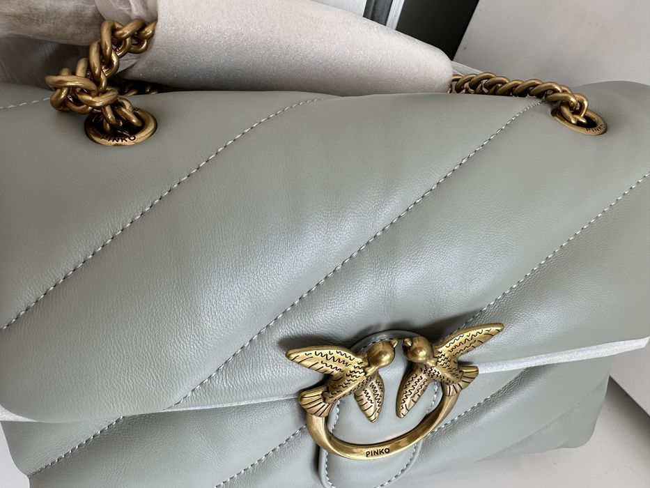 Pinko love classic puff grey shoulder
