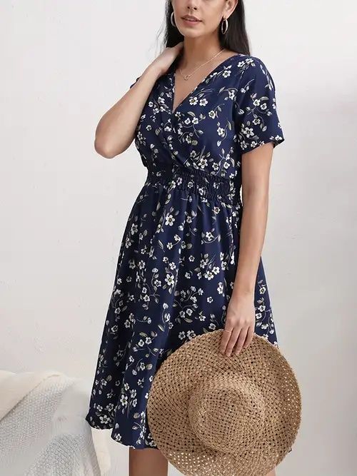 Rochie SHEIN Curve 1XL bleumarin 100% Polyester