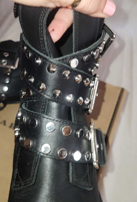 CALVIN KLEIN , ZARA кубинки / боти от естествена кожа 37,5- 38