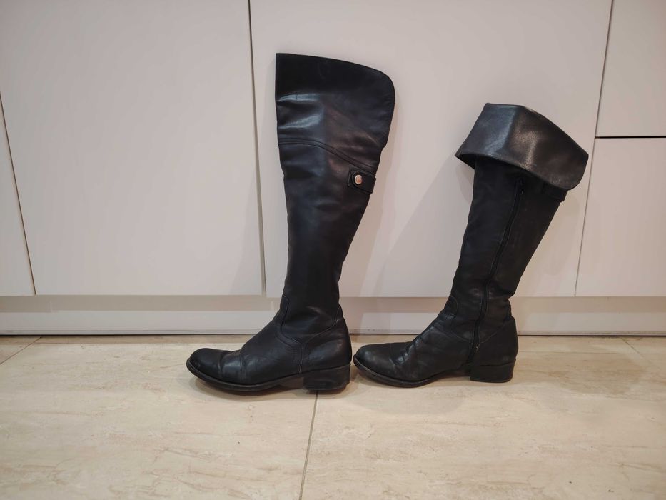 Естествена кожа чизми 41 номер