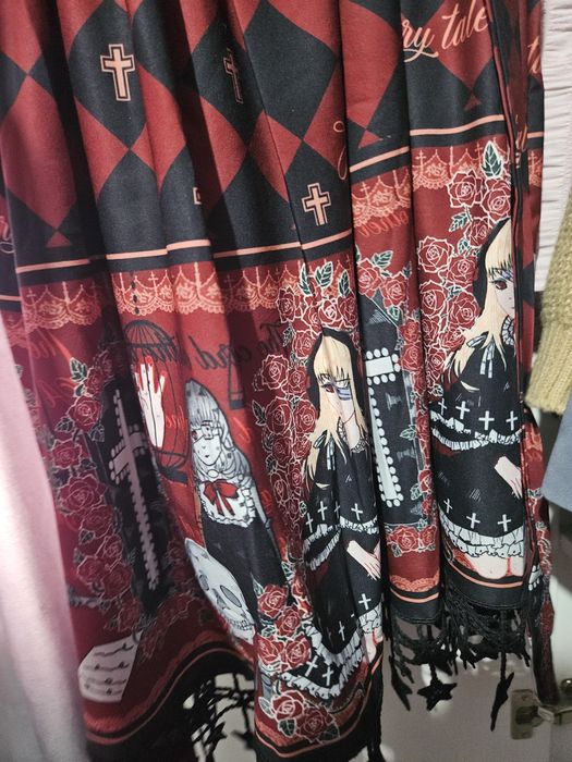 платье лолита  красное