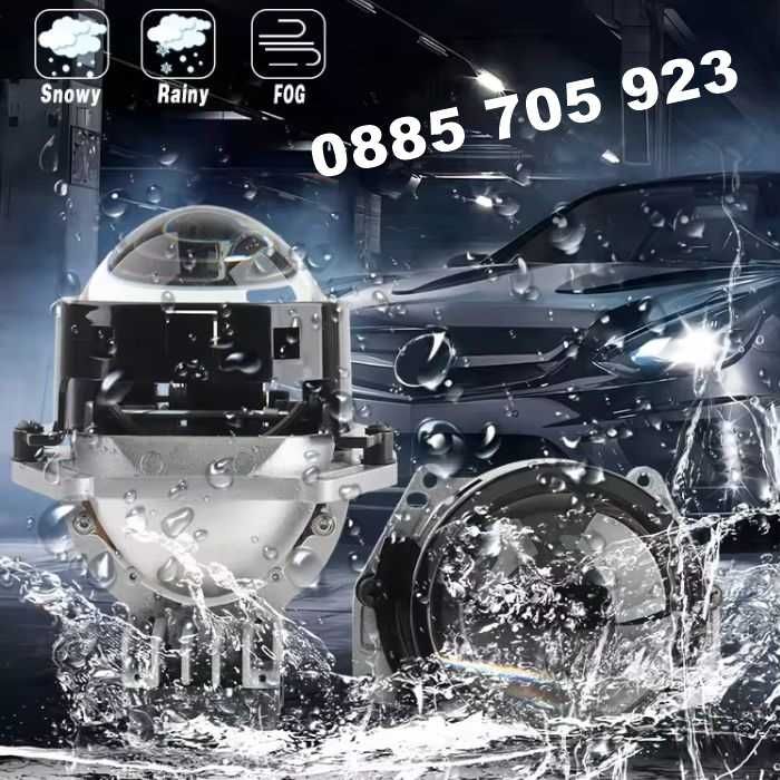 Диодни лед лупи за фар Bi LED XT-4, 55 W , комплект 2 броя