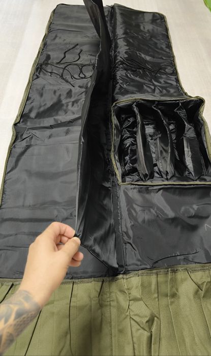 GEANTA HUSA pentru 4 lansete si 4 mulinete crap 210cm 3,90m din 2 buc