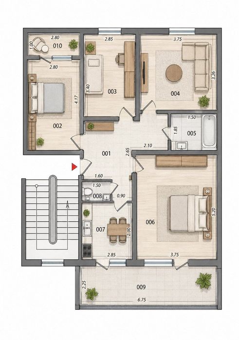ЧИЛАНЗАР 25  4х комнатная| 92 М²  Ипотека 

4-комнатная квартира
