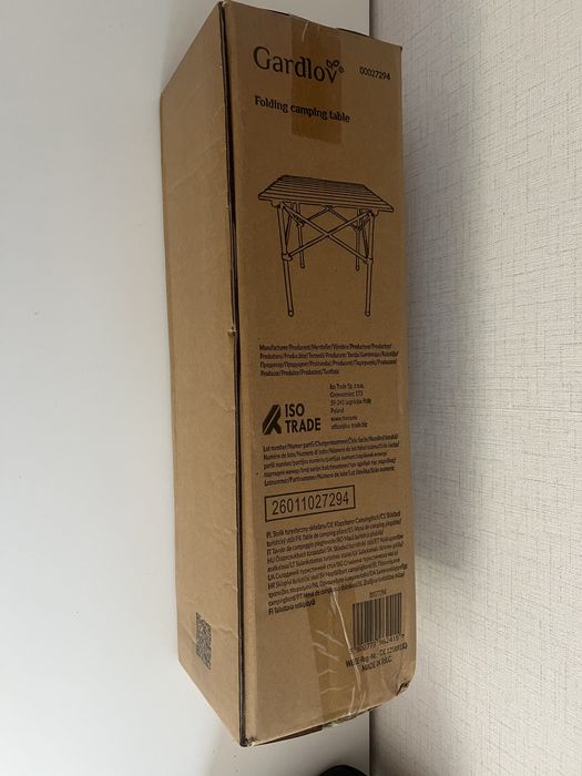 Сгъваема къмпинг маса Gardlov 27294, 54 × 50,5 × 49,5 см