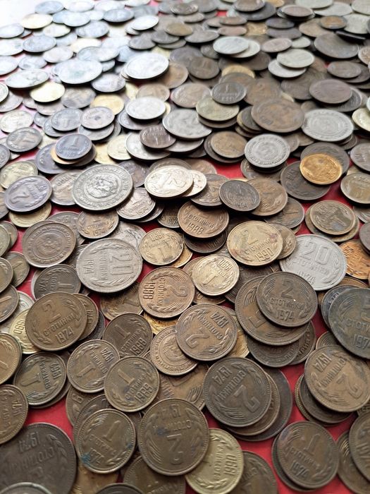 Стари български монети , стотинки 1962, 1974, 1988, 1989, 1990