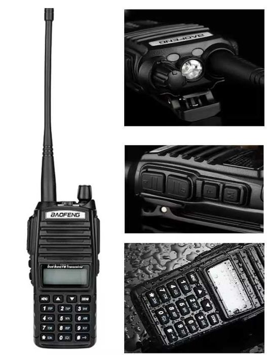 Професионална радиостанция BAOFENG UV-82 / 5W / USB зарядно