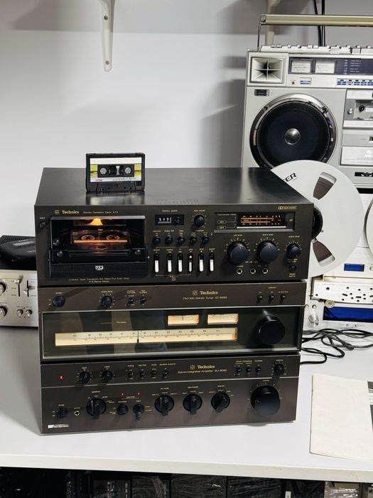 Linie TECHNICS din epoca de aur-amplificator+tuner SU+ST8080,deck 673
