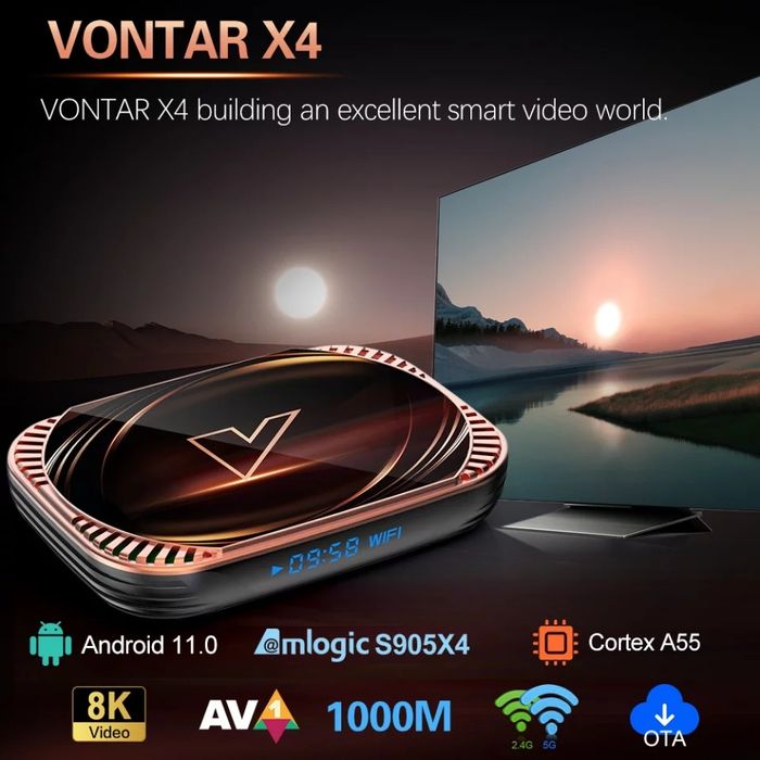 Vontar X4 Amlogic S905X4 Android 11 TV Box 4GB 32GB ROM