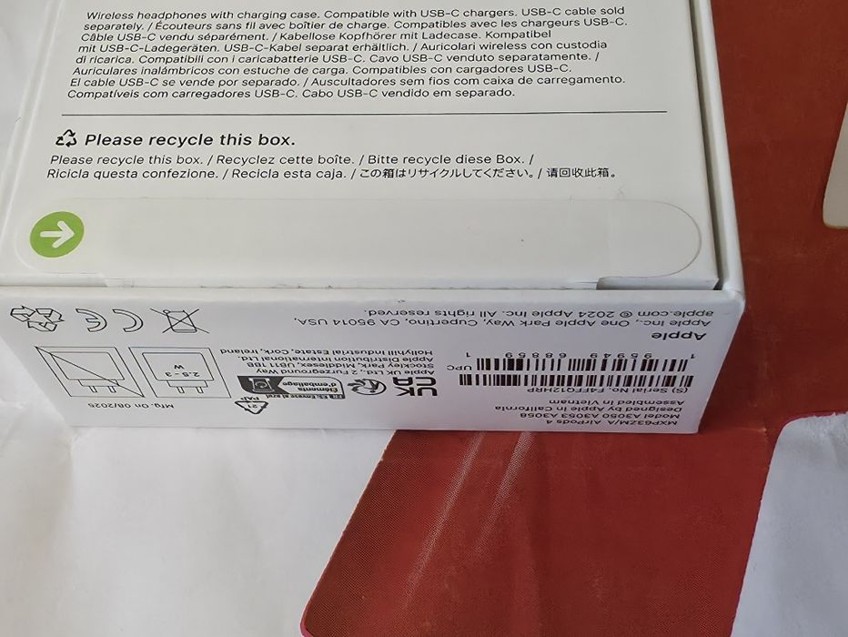 ***ЗАПЕЧАТАНИ Apple AirPods 4 Гаранция A1 2027г. Bluetooth White