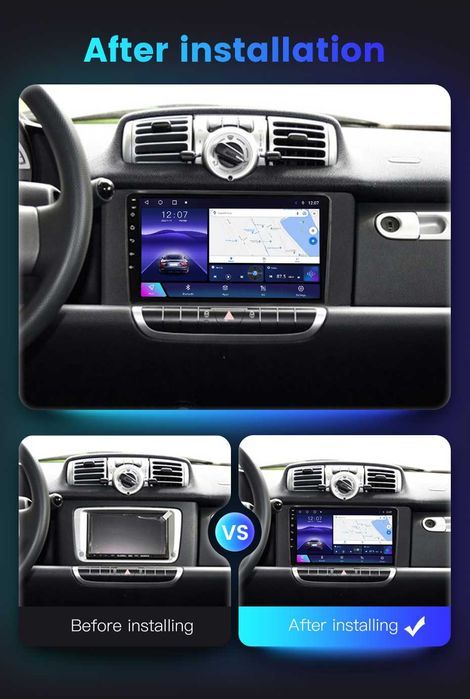 Navigatie Android 14 Smart 2011 - 2015 1/8 Gb Waze CarPlay + CAMERA