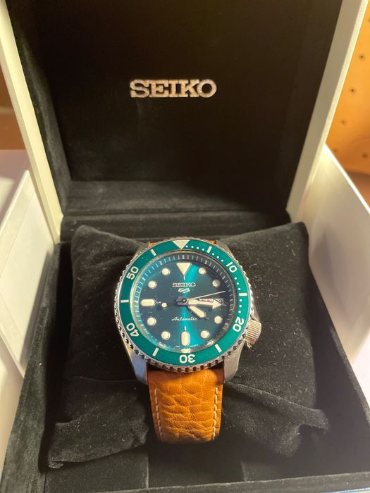 Seiko 5 Sports SRPD61K1 Automatic – Full set – brățară originală + curea piele + cutie