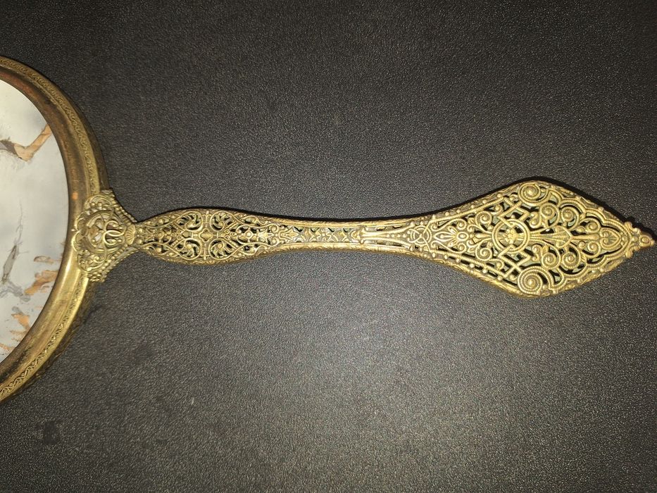 Френско старо бронзово огледало