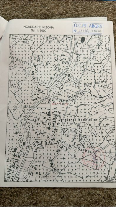Vind teren intravilan central  in comuna Botesti,judetul Arges