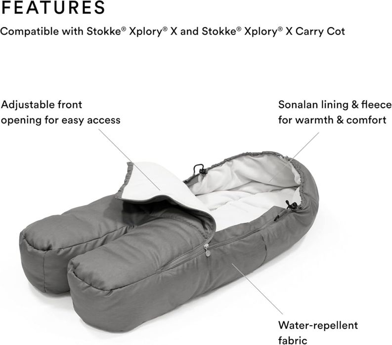 Зимно чувалче Stokke и ръкавици за количка Jane