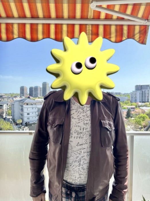 Geaca barbateasca din piele naturala 100%