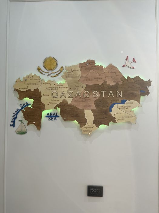 Декор карта Казахстана