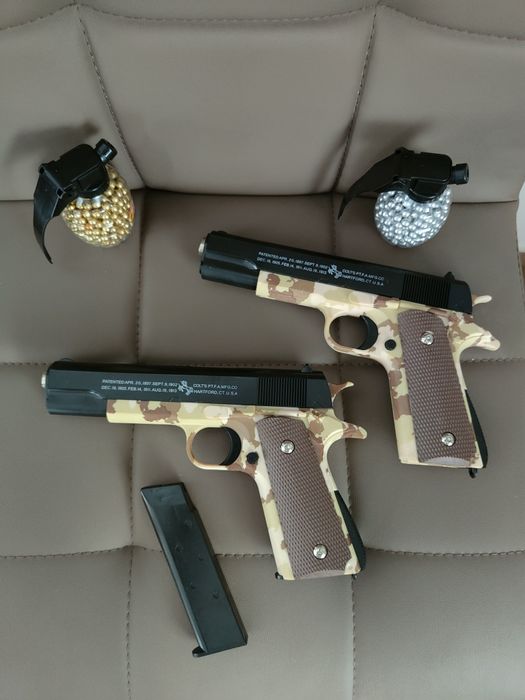 Pistol cu bile copii model 6mm Plastic Abs COLT + 500bile