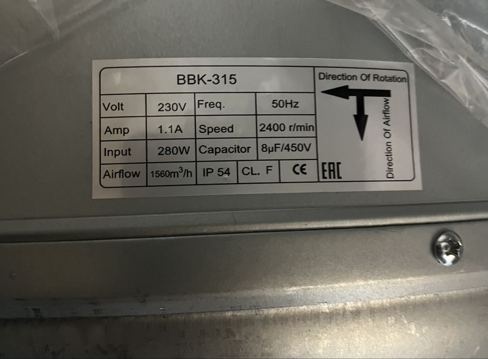 Канальный вентилятор Letex BBK-315