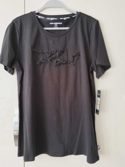 Karl Lagerfeld Маркова оригинална черна тениска нова