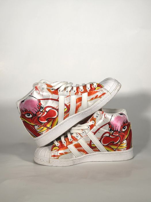 Ora Adidas Superstar Rita Ora Trainers Adidas Superstar Rita Ora Wedge  Insole Up White Dragon Trainers 39