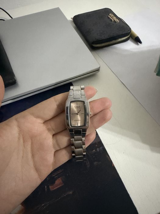 Часы casio серебристые