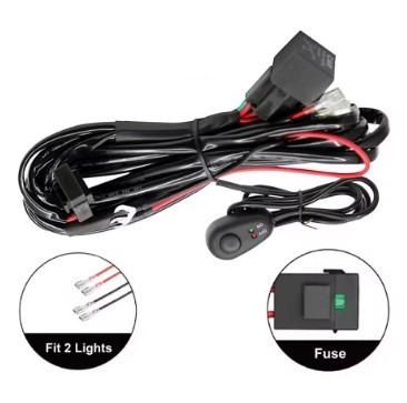 Комплект Кабели за LED BAR(3m) с 12-24V Реле и Бутон за ВКЛ/ИЗКЛ