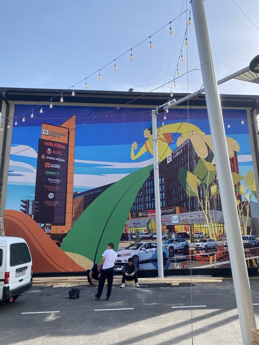Tashqi reklama banner yonuvchi harflar