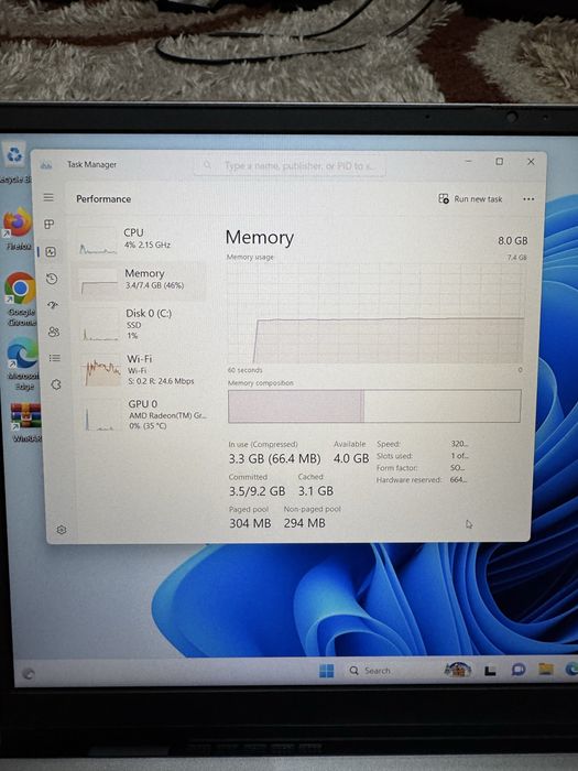 Laptop Dell Inspiron 14” Stare Super. Ryzen 7 (echivalent Intel i7)